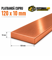 Platbanda cupru 120 x 10 mm – lungime 4 metri – EN Cu-ETP Platbanda cupru 120 x 10 mm – lungime 4 metri – EN Cu-ETP